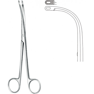 KIDNEY STONE FORCEPS, STRONG CVD., 16 CM